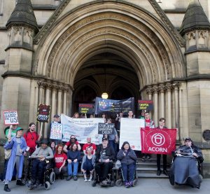 Groups protest Universal Credit Evictions