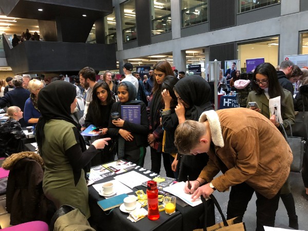 MMU careers fair stall