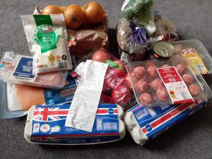 Image shows £20.62 of shopping from a high street supermarket.